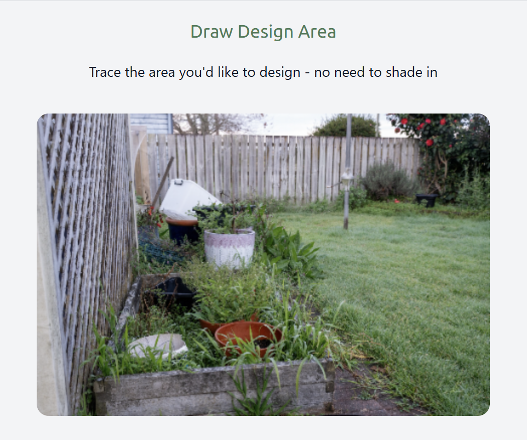 Draw Your Design Area in Plantista.AI
